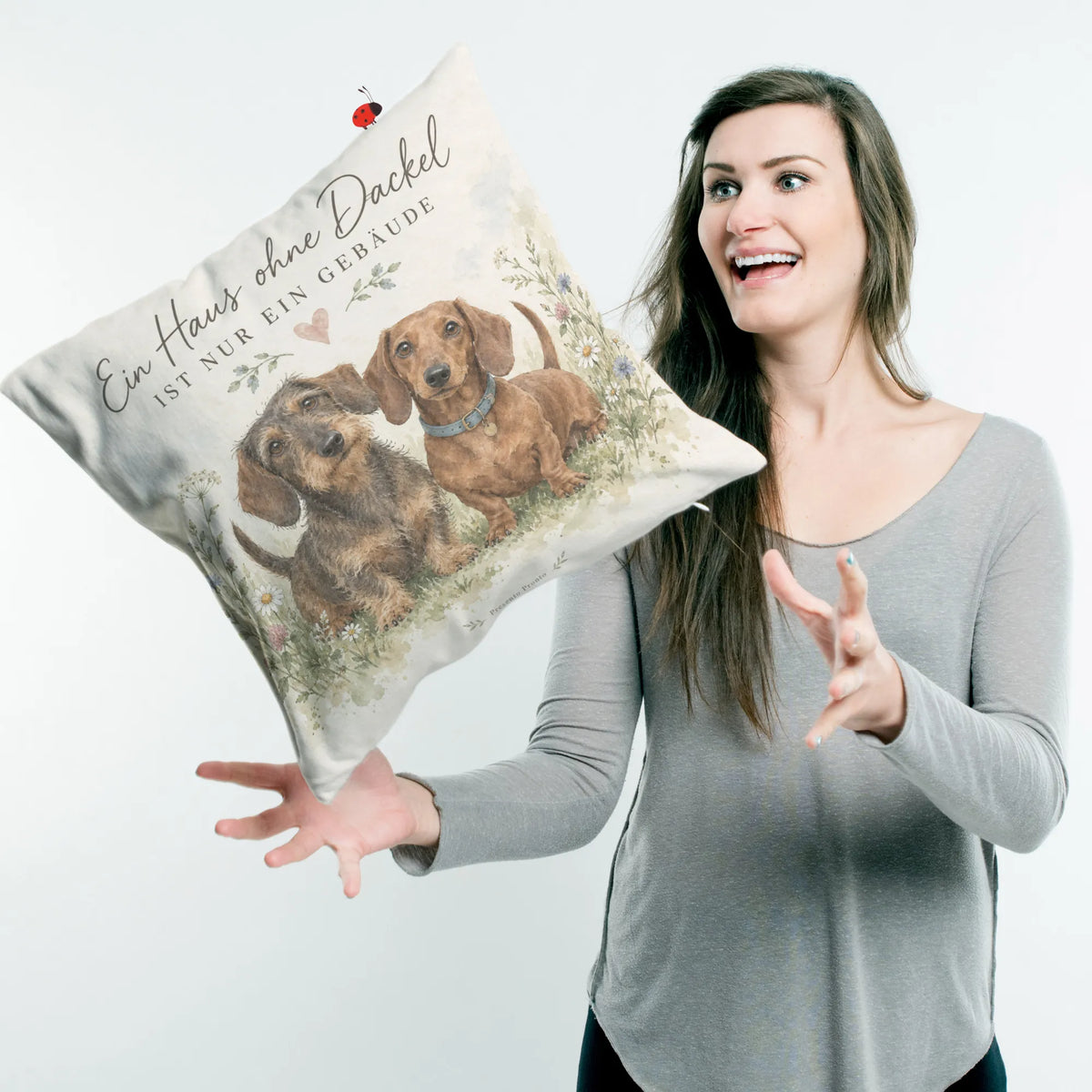 Süßes Dackelkissen für Dackelfans mit zwei Dackeln|p:2013829|h:1b1811760cb10e0f3c80d2ad398a4f7e