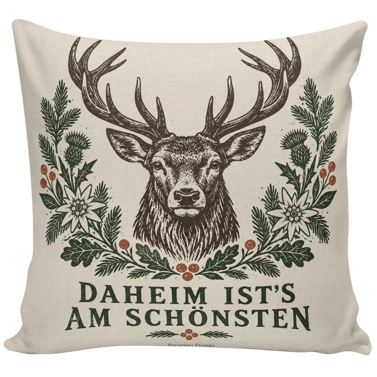 Gemütliches Kissen mit Rothirsch für Zuhause|p:2013830|h:cd605d85394337c05c2f69bfd2c76fe5