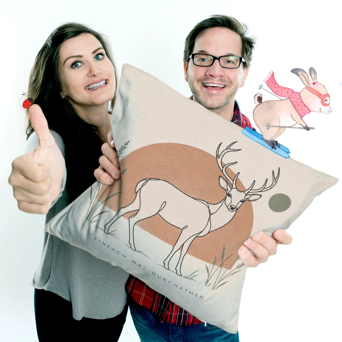 Entspannendes Kissen mit Hirsch für ruhige Auszeiten|p:2013831|h:692ac9965586a1ef393e6e880d053648