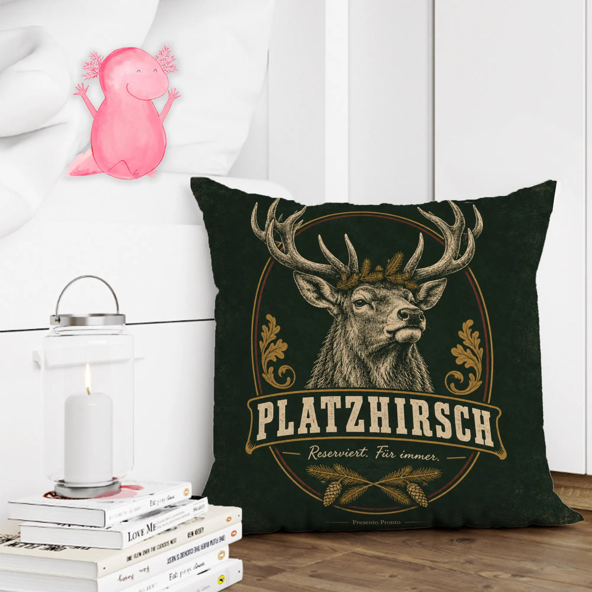 Lustiges Kissen mit Hirsch für echte Platzhirsche|p:2013832|h:687f125be02f369934018dee36c7d09b