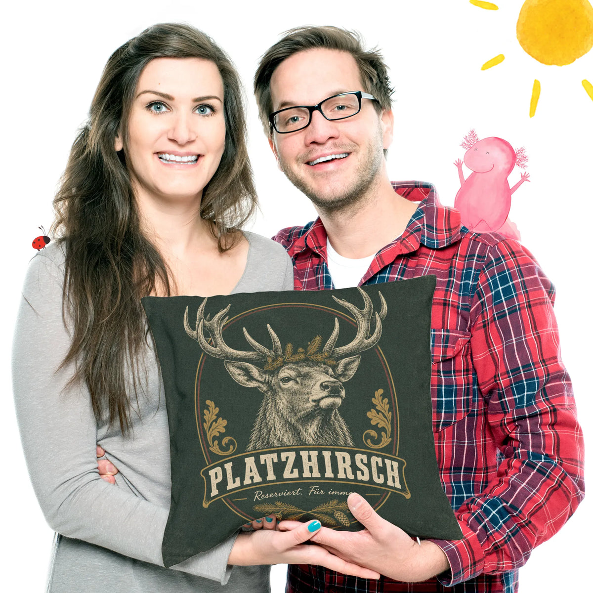 Lustiges Kissen mit Hirsch für echte Platzhirsche|p:2013832|h:34ee17147be60821d5f15ddc52cb13cd