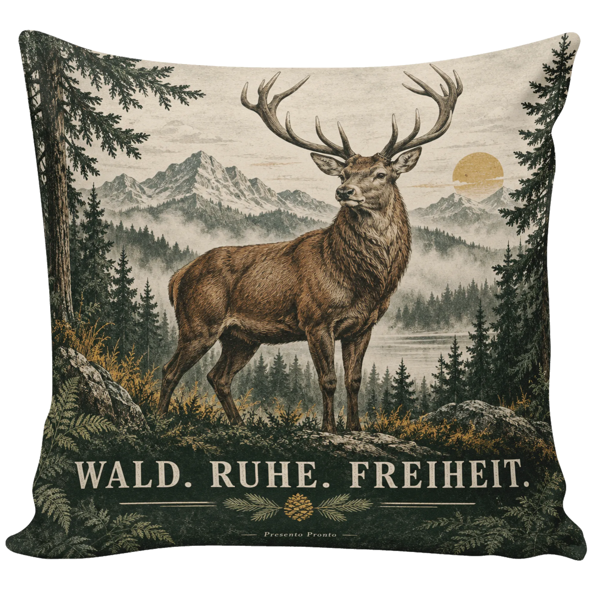Ruhiges Kissen mit Hirsch für Naturliebhaber|p:2013834|h:82c1f31b1b02a225a95a075edc557053