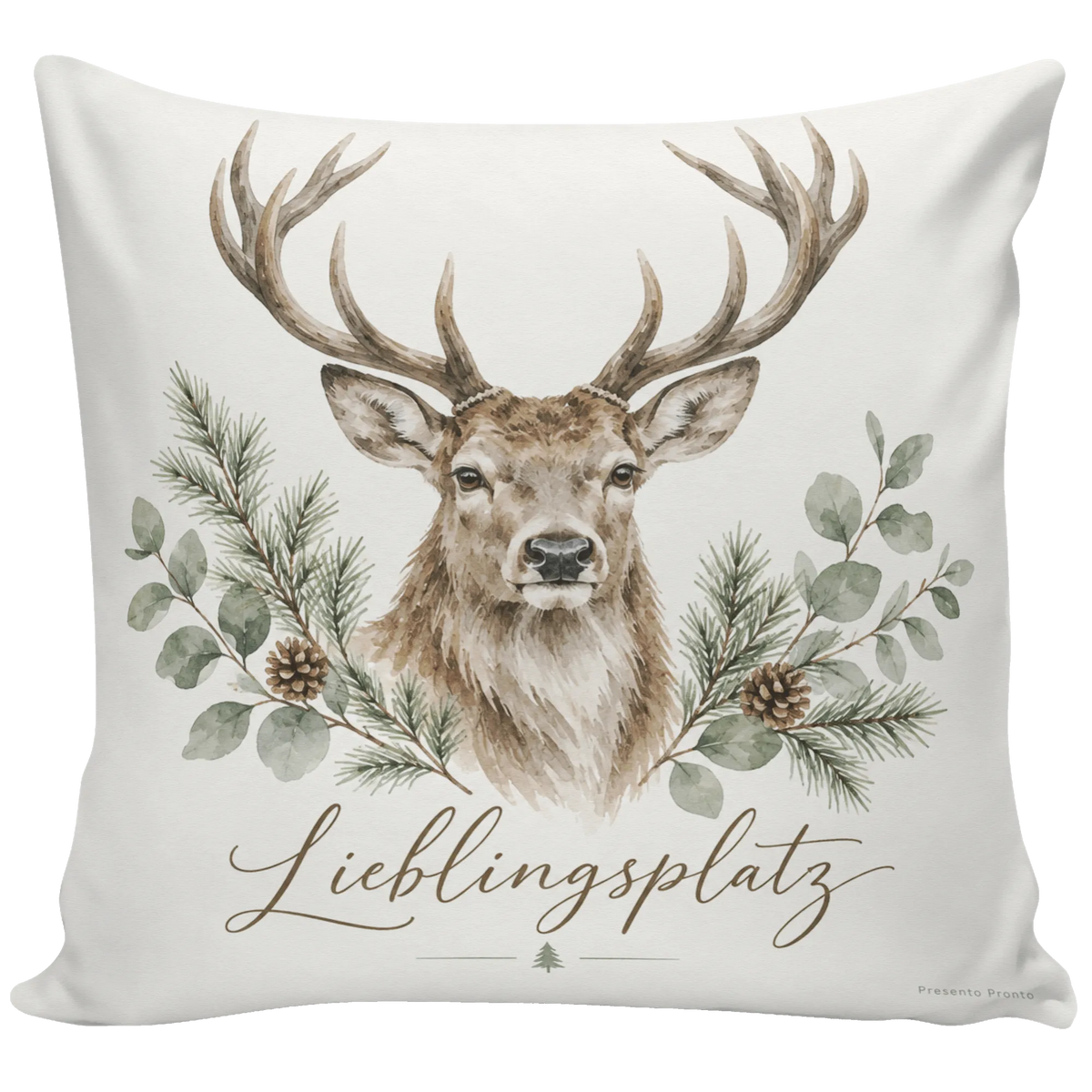 Gemütliches Kissen mit Hirsch für Naturliebhaber|p:2013836|h:975797632b9787cb2fc86b762b839955