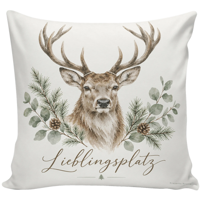 Gemütliches Kissen mit Hirsch für Naturliebhaber|p:2013836|h:975797632b9787cb2fc86b762b839955