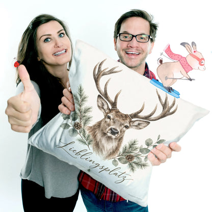 Gemütliches Kissen mit Hirsch für Naturliebhaber|p:2013836|h:cd6e05bb34936f8418d8fb399afc2165