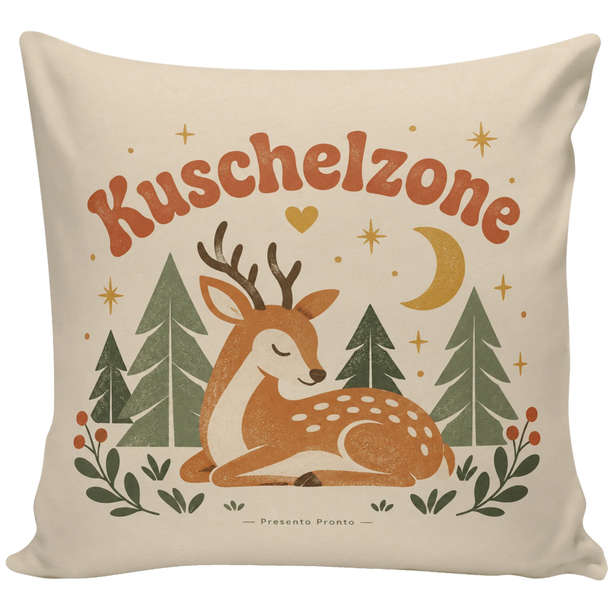 Gemütliches Kissen mit ruhendem Hirsch für Naturfreunde|p:2013838|h:bb4b13cad5c5c6352934d263fa1d2666