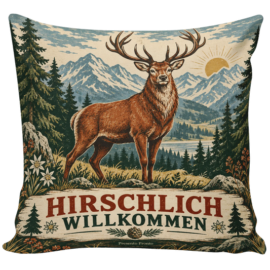 Lustiges Kissen mit Hirsch für Jäger zur Hütte|p:2013843|h:8fabb5e204ed94f7a1cf5fc29ff0bdd1
