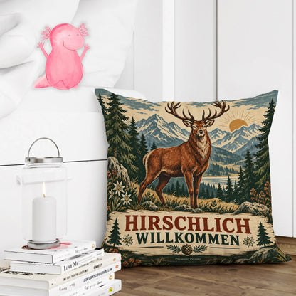 Lustiges Kissen mit Hirsch für Jäger zur Hütte|p:2013843|h:156d2cb4835a55d139095c0cfc088380