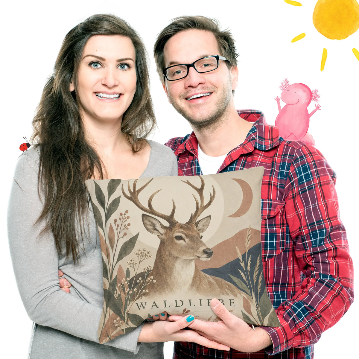 Gemütliches Kissen mit Hirsch für Waldliebhaber|p:2013844|h:f3c6be24743c136235ebb337a0c034e8