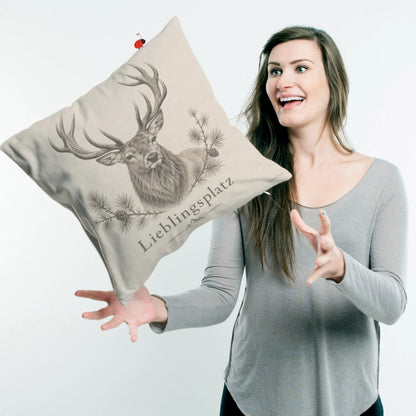 Gemütliches Kissen mit Hirsch für Naturliebhaber|p:2013845|h:8ea74c30cba8e437dae5ae0459e4221b