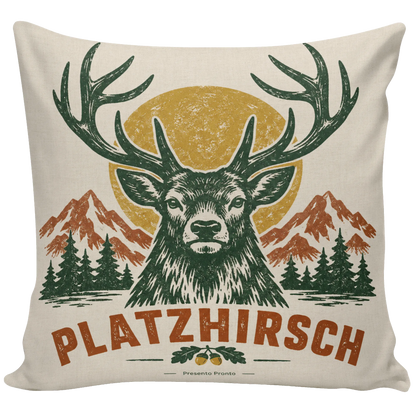 Lustiges Kissen mit Hirsch für Jäger zum Geburtstag|p:2013846|h:ef903cd6d6b61f426d780ef489549d2b