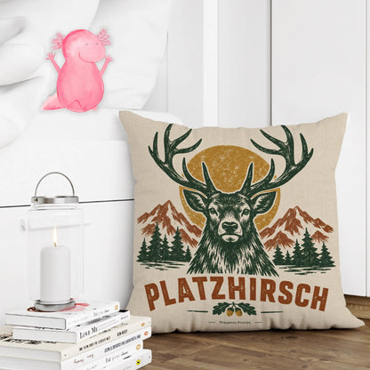 Lustiges Kissen mit Hirsch für Jäger zum Geburtstag|p:2013846|h:19d0d3c44cd57840ffe126098365cab2
