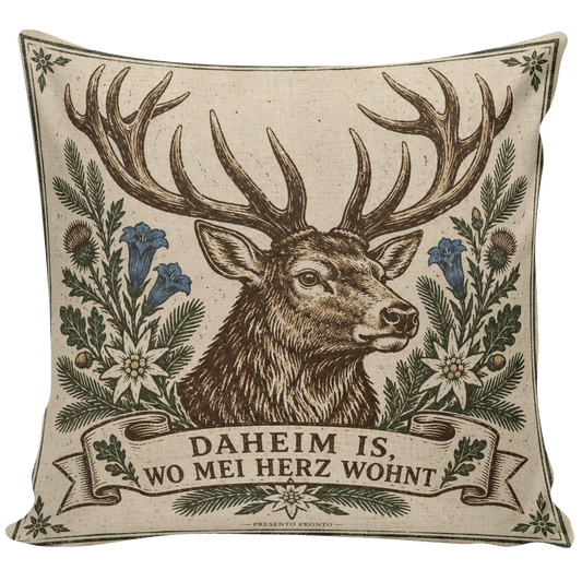 Gemütliches Kissen mit Hirsch für Bayernliebhaber|p:2013848|h:e0571dd49e142b2e5db76a60221313fb