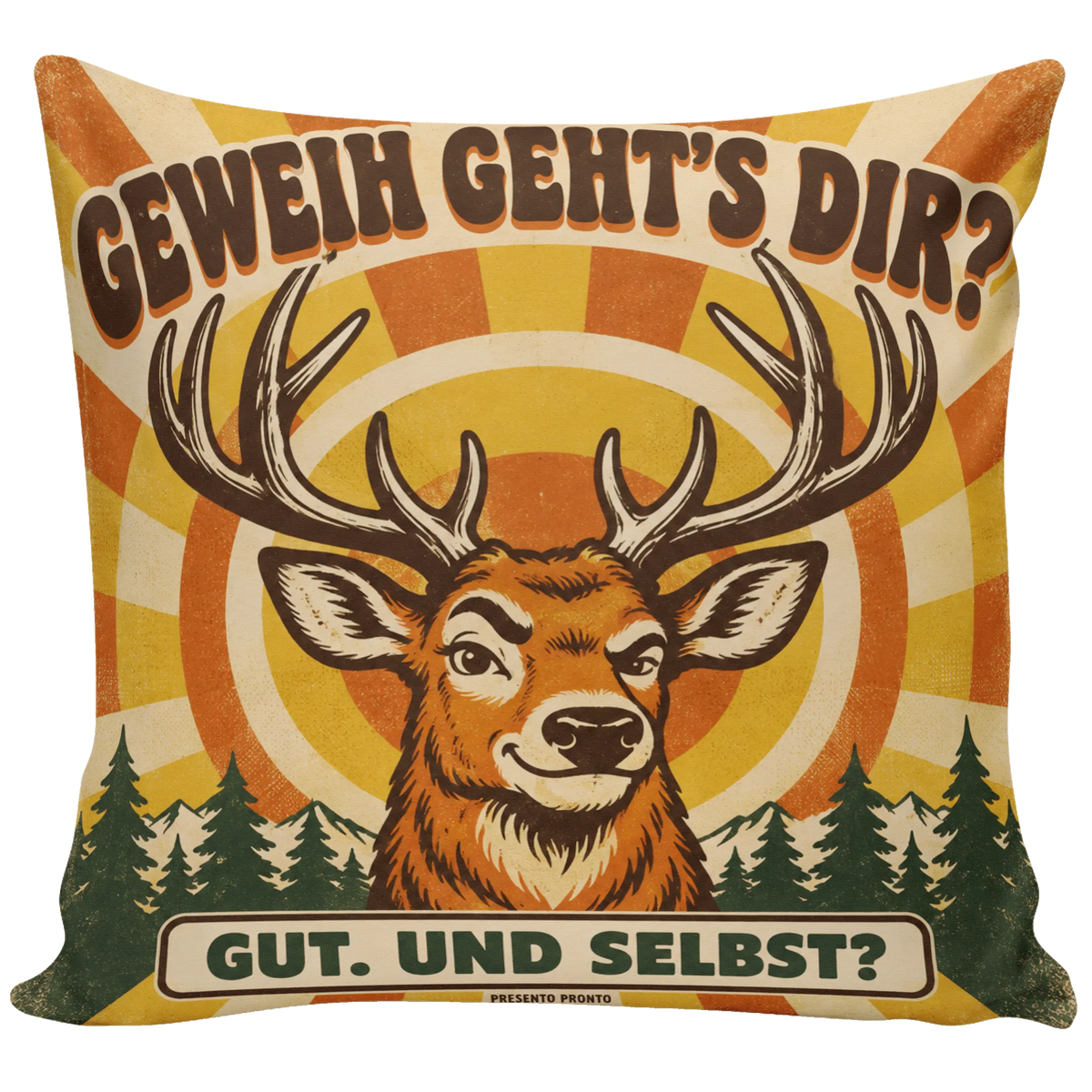 Lustiges Kissen mit Hirsch für Jäger|p:2013850|h:747e22ce9090733186c9ffabf3a5b536