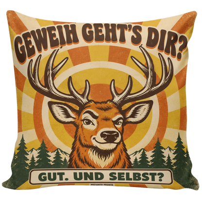 Lustiges Kissen mit Hirsch für Jäger|p:2013850|h:747e22ce9090733186c9ffabf3a5b536