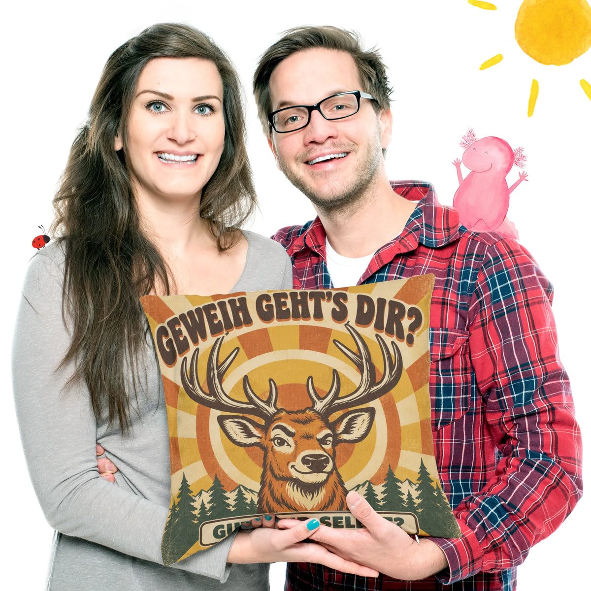 Lustiges Kissen mit Hirsch für Jäger|p:2013850|h:f032f7a4fa951ea15cda976ebd7da67e