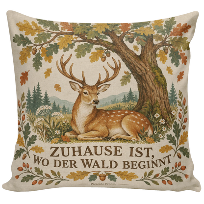 Gemütliches Kissen mit Hirsch unter Eiche für Naturliebhaber|p:2013851|h:eb4e5adf6708c0297f8fd8c6dfb94704