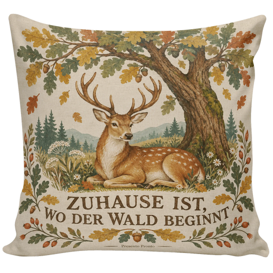 Gemütliches Kissen mit Hirsch unter Eiche für Naturliebhaber|p:2013851|h:eb4e5adf6708c0297f8fd8c6dfb94704