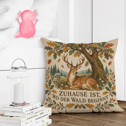 Gemütliches Kissen mit Hirsch unter Eiche für Naturliebhaber|p:2013851|h:15affcbdf0ac0f1315720d531d8be2b5