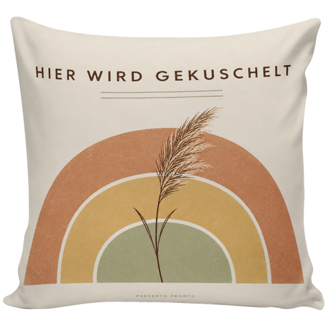 Gemütliches modernes Sofakissen für Kuschelmomente mit Pampasgras