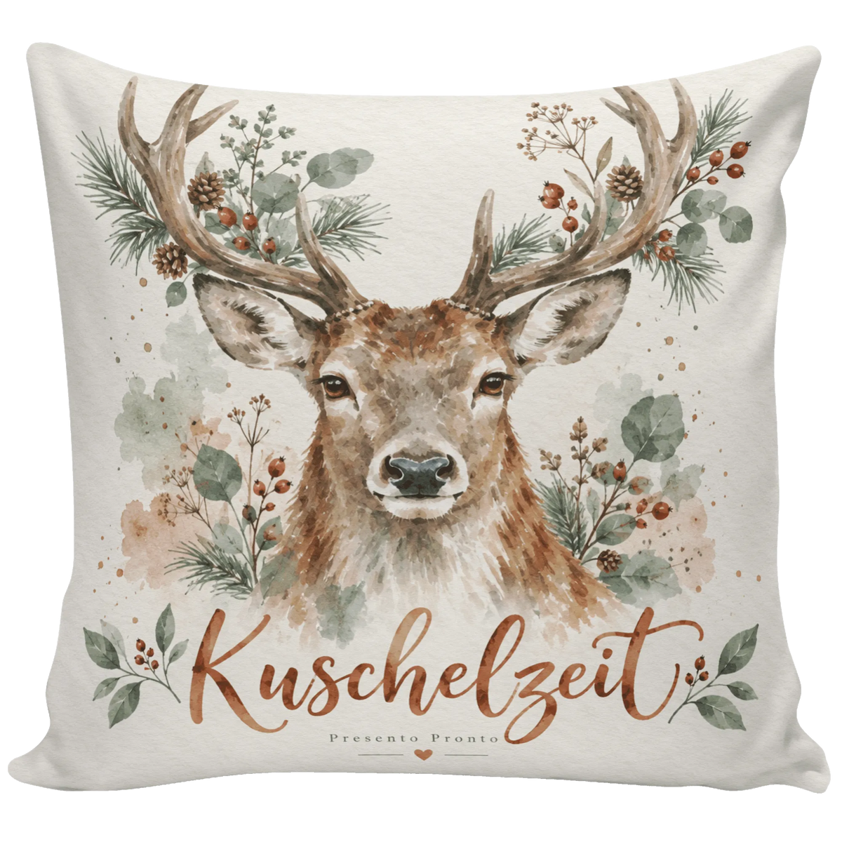 Gemütliches Kissen mit Hirsch für Naturliebhaber zu Hause|p:2013856|h:e34570af4b09bbe8268150c25f857941