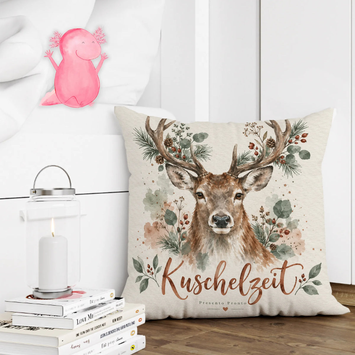Gemütliches Kissen mit Hirsch für Naturliebhaber zu Hause|p:2013856|h:e747dd4c588a6e4d9ae96a5b16c41b5f