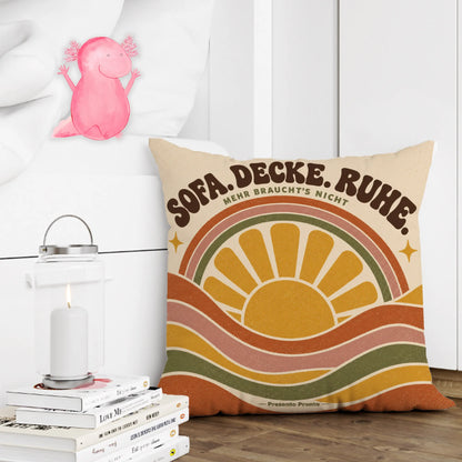 Gemütliches modernes Sofakissen mit Retro-Sonne für Auszeiten|p:2013866|h:5c2c79a33d82d29d37d59a48c28a9be3