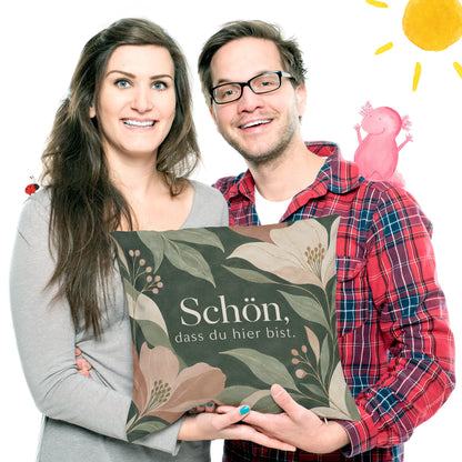 Freundliches Sofakissen für Gäste mit botanischen Blättern|p:2013867|h:0a744b956f8e78d7a5e7d460d3618613