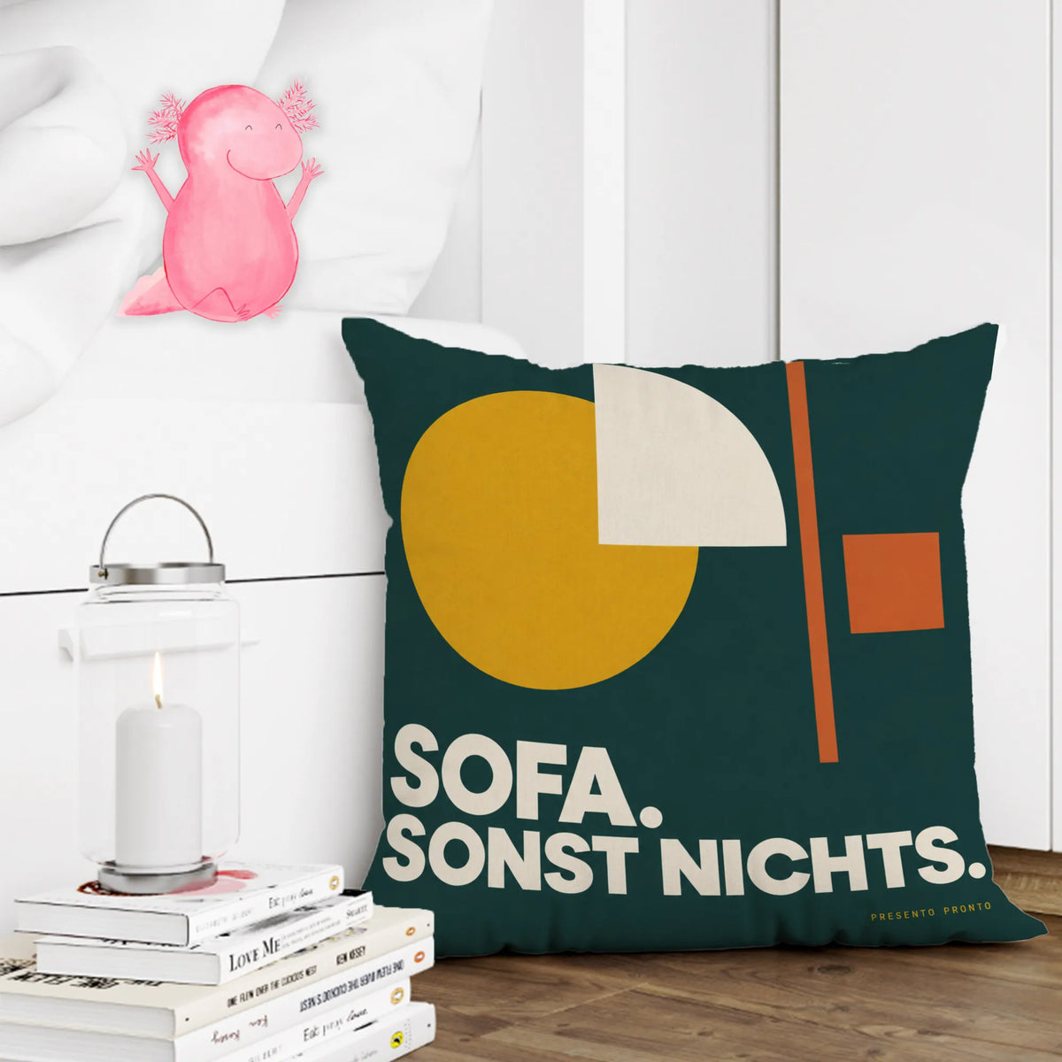 Lustiges modernes Sofakissen für Sofafans mit Petrolkreisen|p:2013878|h:03c204a57d5edc13cb16dbc102f3d1ff