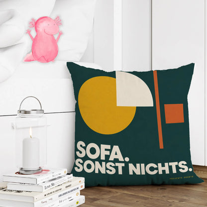 Lustiges modernes Sofakissen für Sofafans mit Petrolkreisen|p:2013878|h:03c204a57d5edc13cb16dbc102f3d1ff