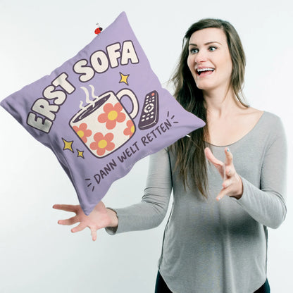 Lustiges modernes Sofakissen für Kaffeefans mit Tasse|p:2013881|h:a5208b65d109d355800396f28436547f