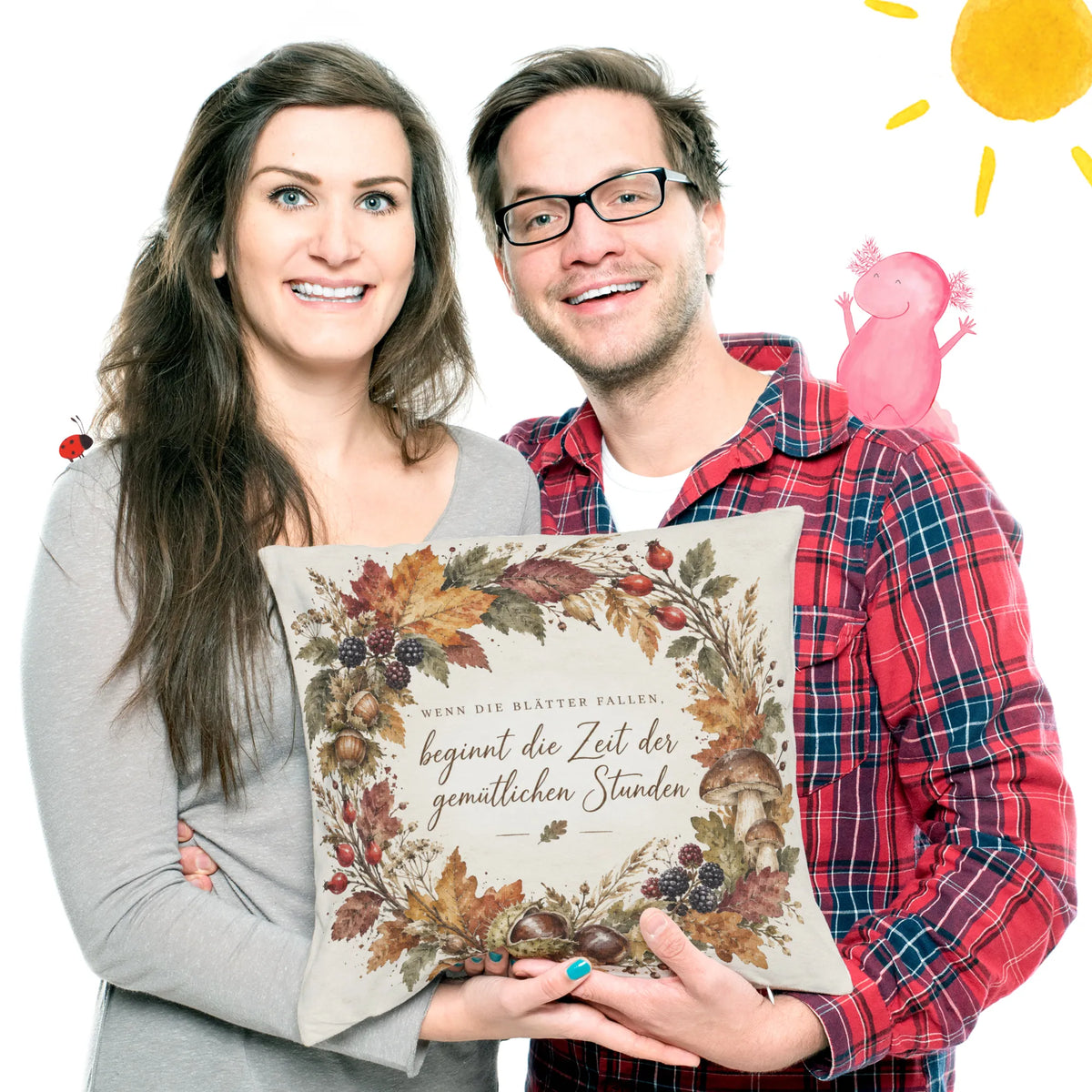 Gemütliches Kissen für den Herbst mit Herbstkranz|p:2013882|h:0f7149fc0470257c9074e636ad8114ed
