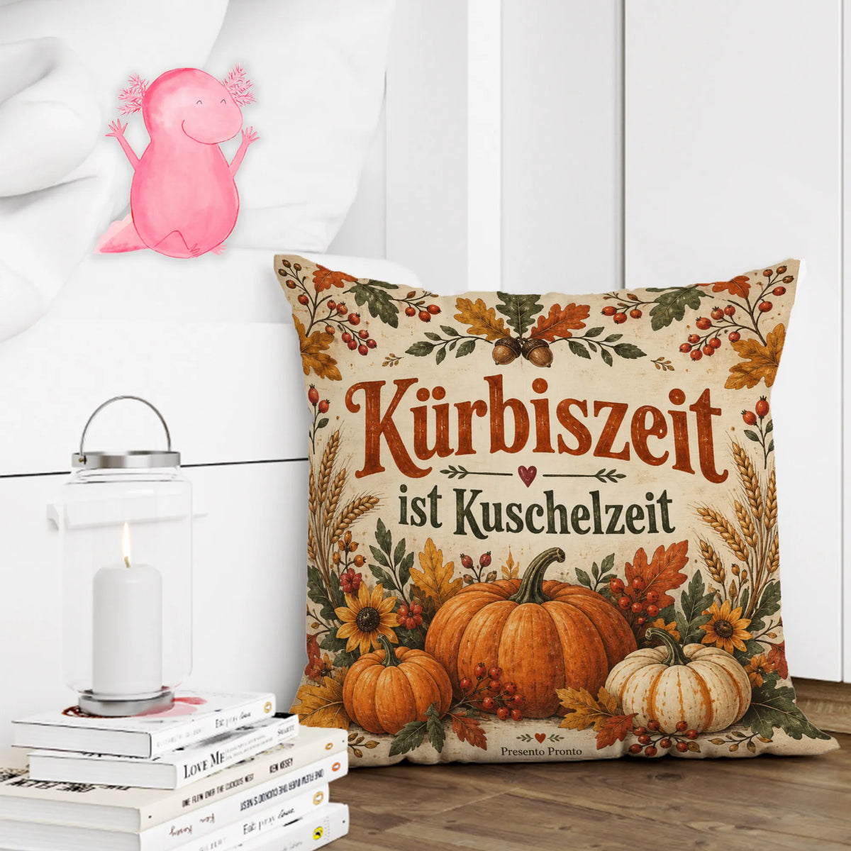 Kuscheliges Kissen für den Herbst mit Kürbissen|p:2013885|h:f79655f29ced0de3ac3cbd73b62586c6
