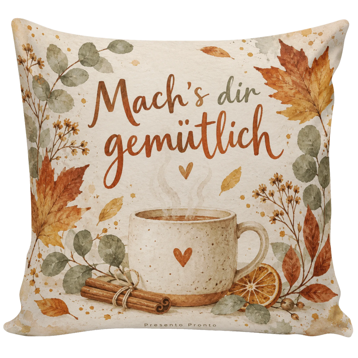 Gemütliches Kissen für den Herbst mit Keramiktasse|p:2013887|h:bf88eb26acfe5fab2c74691304ee1ba7