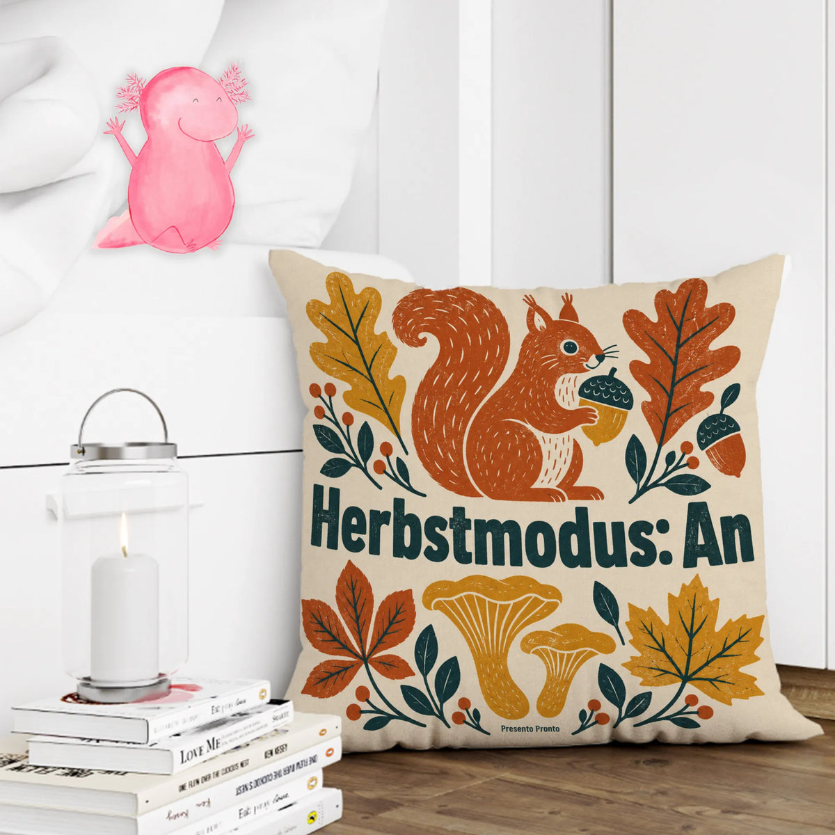 Gemütliches Herbstkissen mit Eichhörnchen|p:2013889|h:7a6cd8b3eff83994ec87b0fc63bd972a