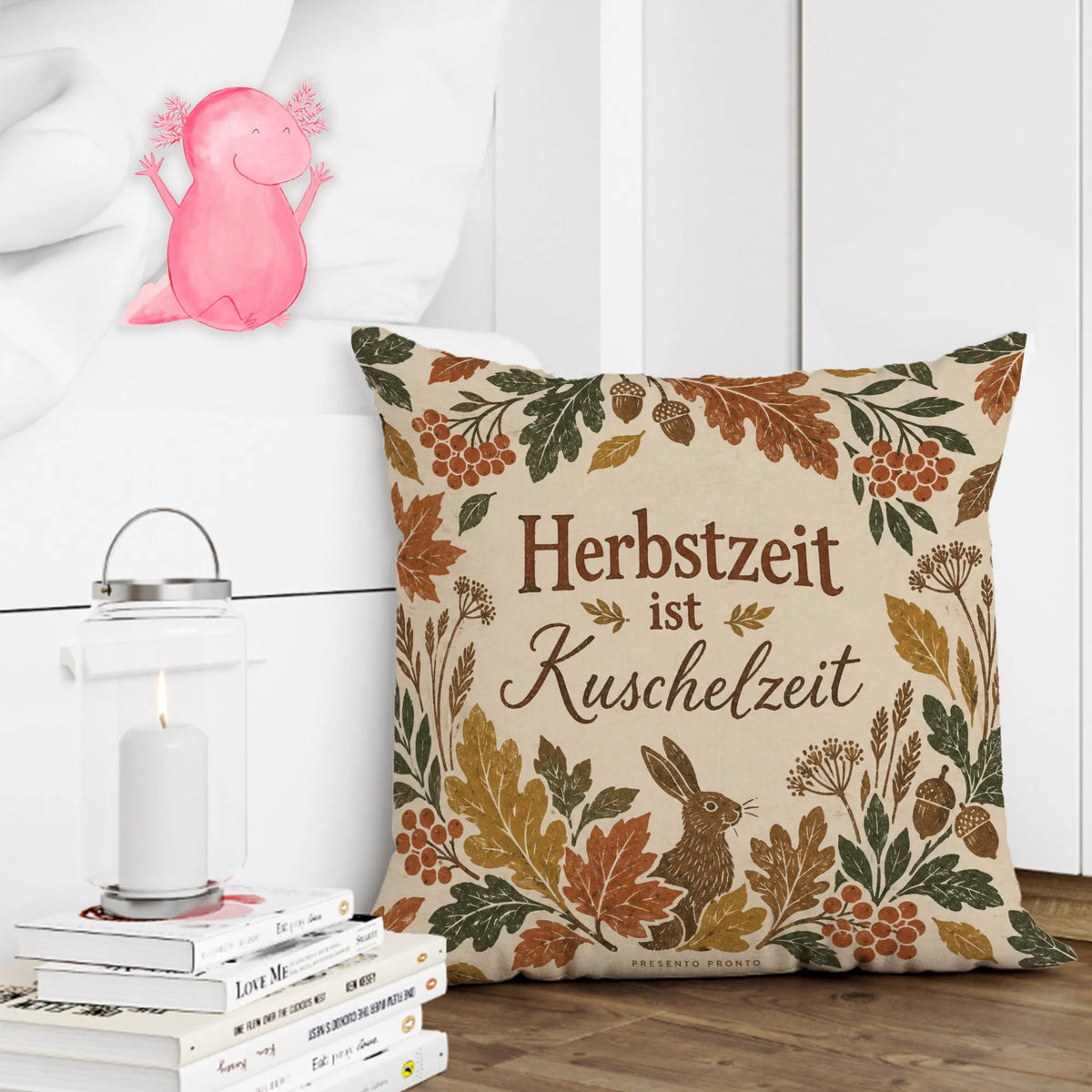 Kuscheliges Kissen für den Herbst mit Hase|p:2013897|h:bac56174a1218b1a5882799bc100ead4