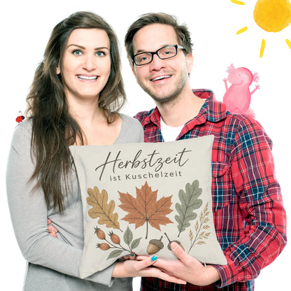 Gemütliches Kissen für den Herbst mit Eichenblättern und Hagebutten|p:2013903|h:dee88362db1a088aa1d7be501261f50e