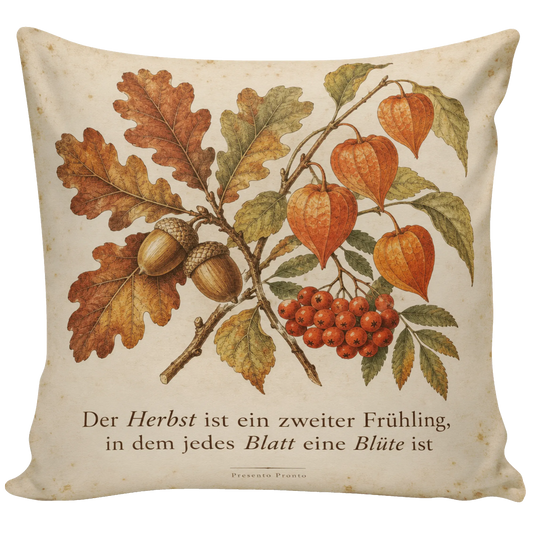 Stimmungsvolles Kissen für den Herbst mit Eichenblättern und Beeren|p:2013904|h:bd5ab1241d073cf7697fc27bf48a90fa