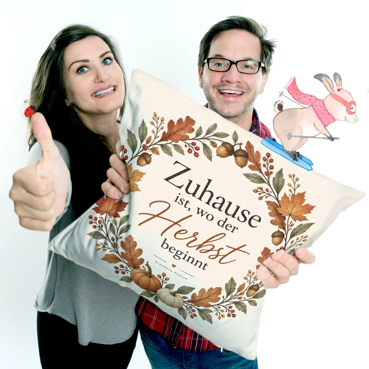 Gemütliches Kissen für den Herbst mit Herbstkranz|p:2013906|h:2ec40a861e134aab05d88fbee8d82ddf