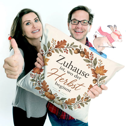 Gemütliches Kissen für den Herbst mit Herbstkranz|p:2013906|h:2ec40a861e134aab05d88fbee8d82ddf