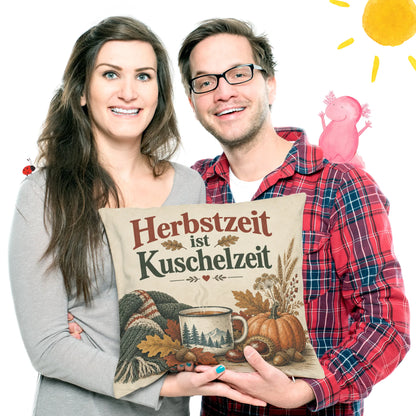 Gemütliches Kissen für den Herbst mit Kürbis und Teebecher|p:2013907|h:17445bcb2b27e54c63cfcaed85009c82
