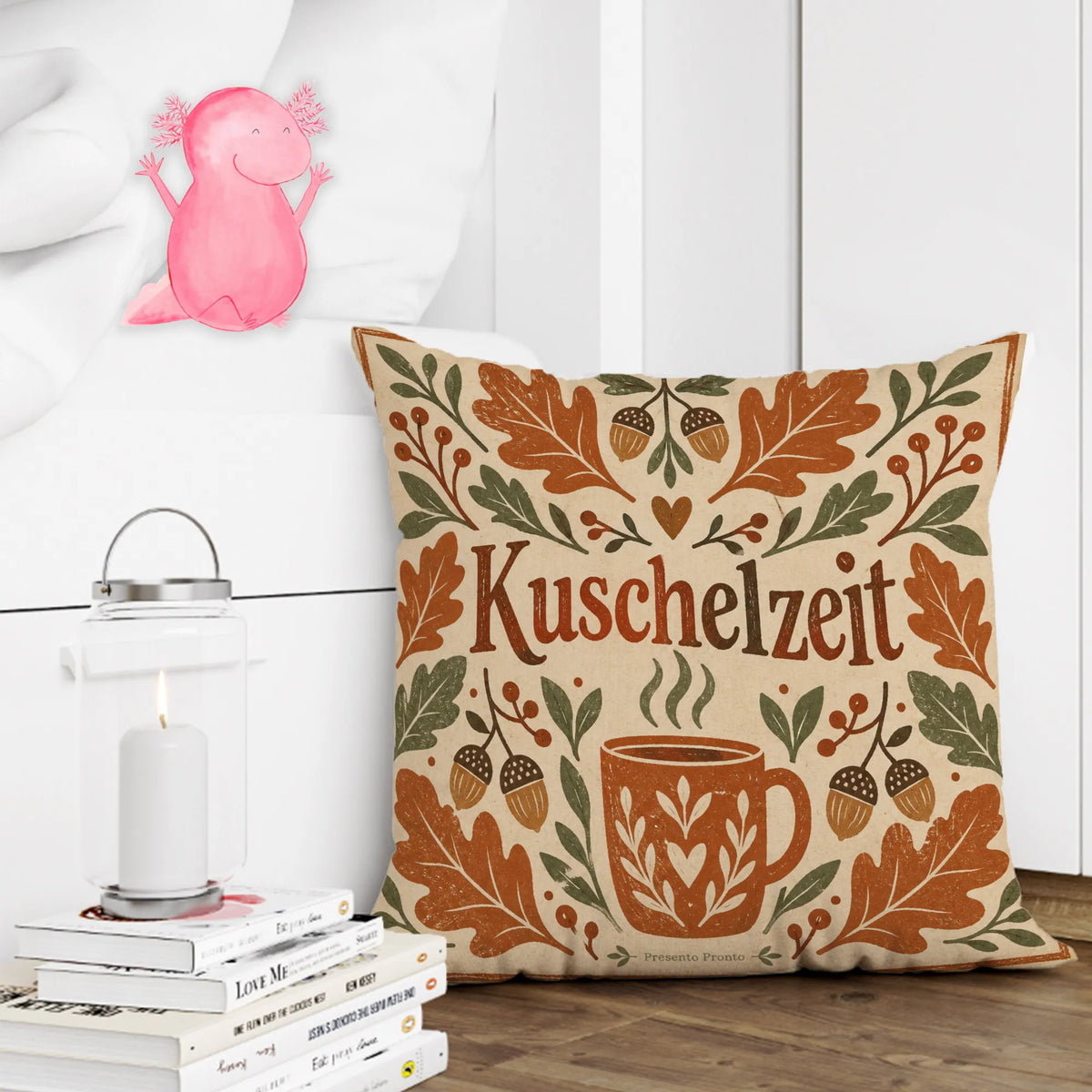 Gemütliches Kissen für den Herbst mit Teetasse|p:2013908|h:9026a2f5caee14c594b641473dde50be