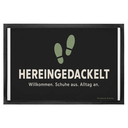 Lustige Fußmatte Hereingedackelt zum Einzug mit Schuhabdrücken|p:2013919|h:b2c20f787729ae9a906e4add93a59bc4