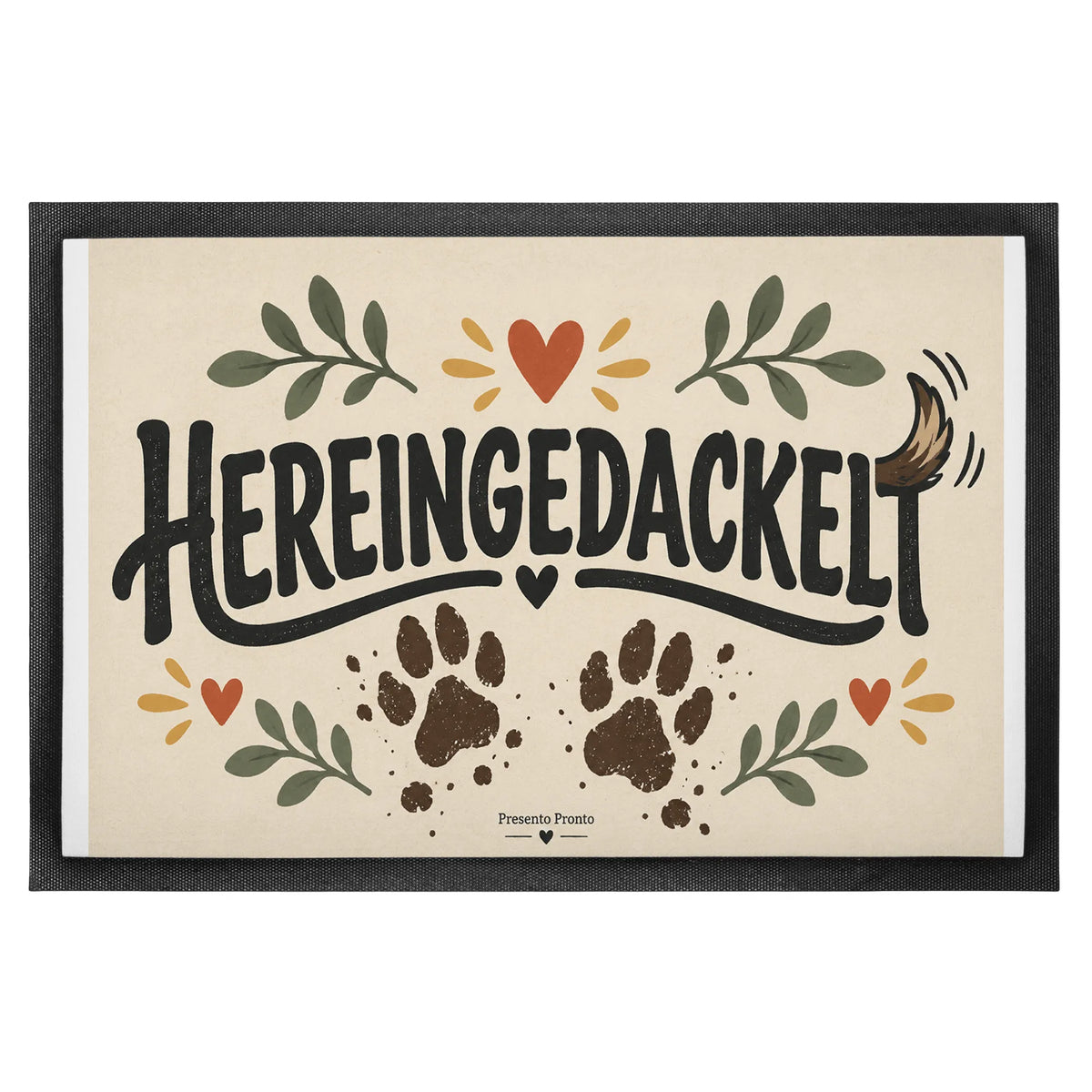 Lustige Fußmatte Hereingedackelt für Hundebesitzer mit Pfoten|p:2013927|h:554294ff5573bf67e162ec84152d24de