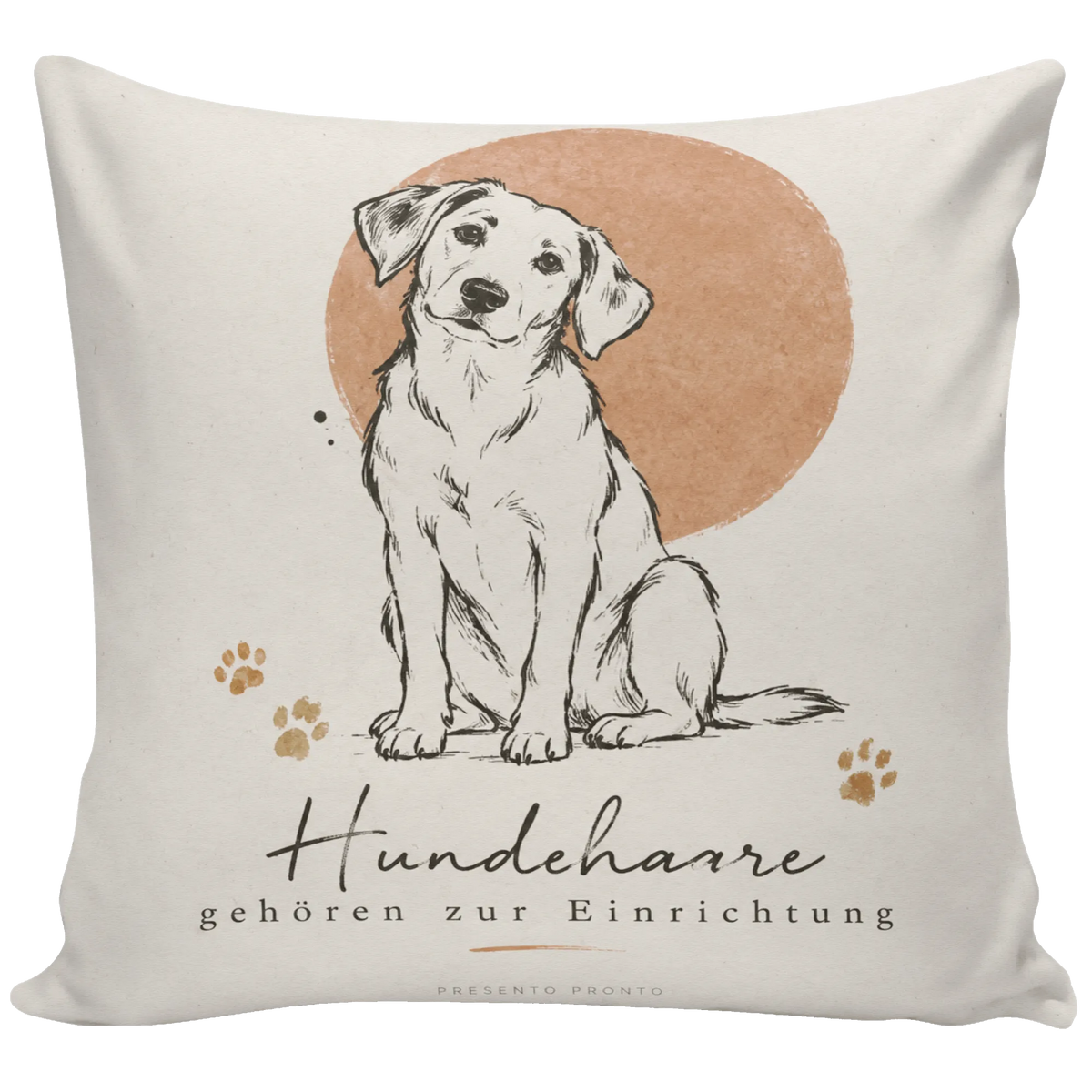Lustiges Kissen für Hundebesitzer mit sitzendem Hund|p:2013943|h:9a213bcb04880c871870730d3481d9c7