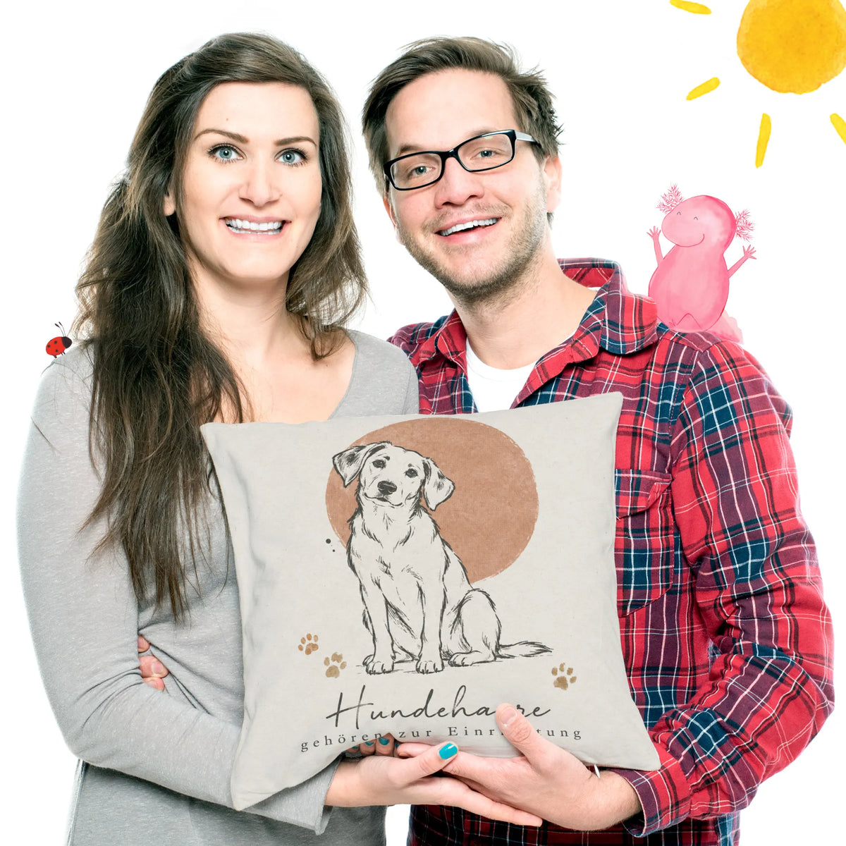 Lustiges Kissen für Hundebesitzer mit sitzendem Hund|p:2013943|h:6ba45a2f3a33091055aa8d569290ec09