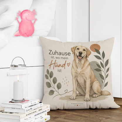 Gemütliches Kissen für Hundeliebhaber mit ruhigem Hund|p:2013944|h:71aaaa71b28a228286cba4b8831e0817