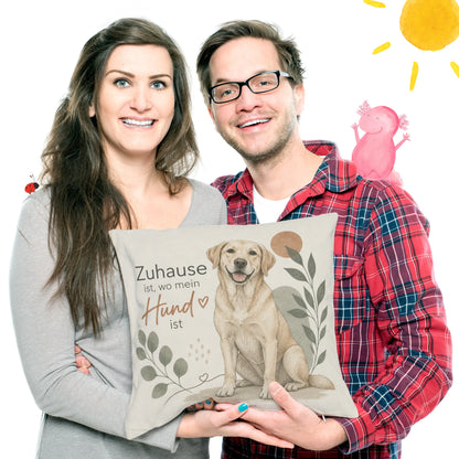 Gemütliches Kissen für Hundeliebhaber mit ruhigem Hund|p:2013944|h:29dfcd99fc3d70f351f2f1345559faba