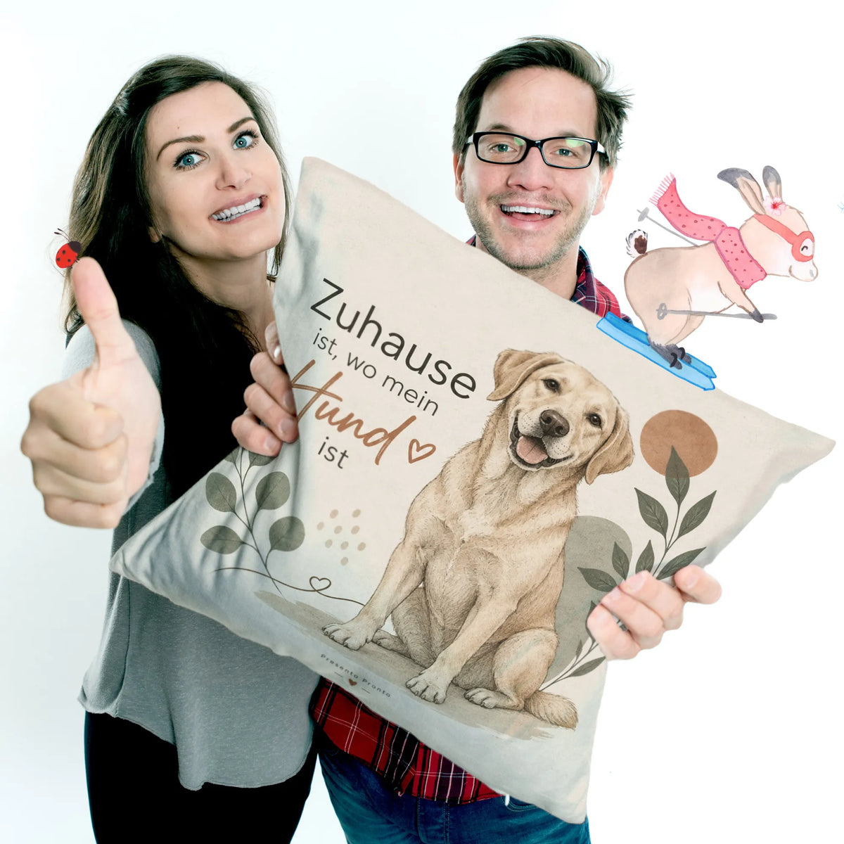 Gemütliches Kissen für Hundeliebhaber mit ruhigem Hund|p:2013944|h:62b5562011dc0b2f9b696c6742f20c4d