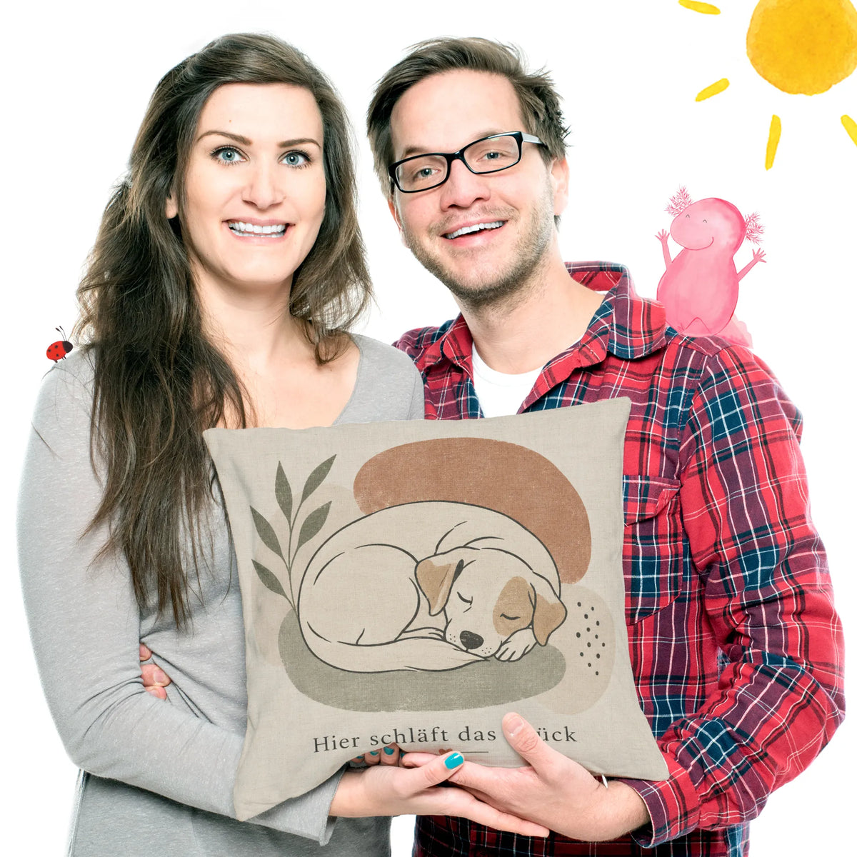 Gemütliches Kissen mit schlafendem Hund für Hundefans|p:2013947|h:0e8d6a74eec42f149de124c761d6bd2c